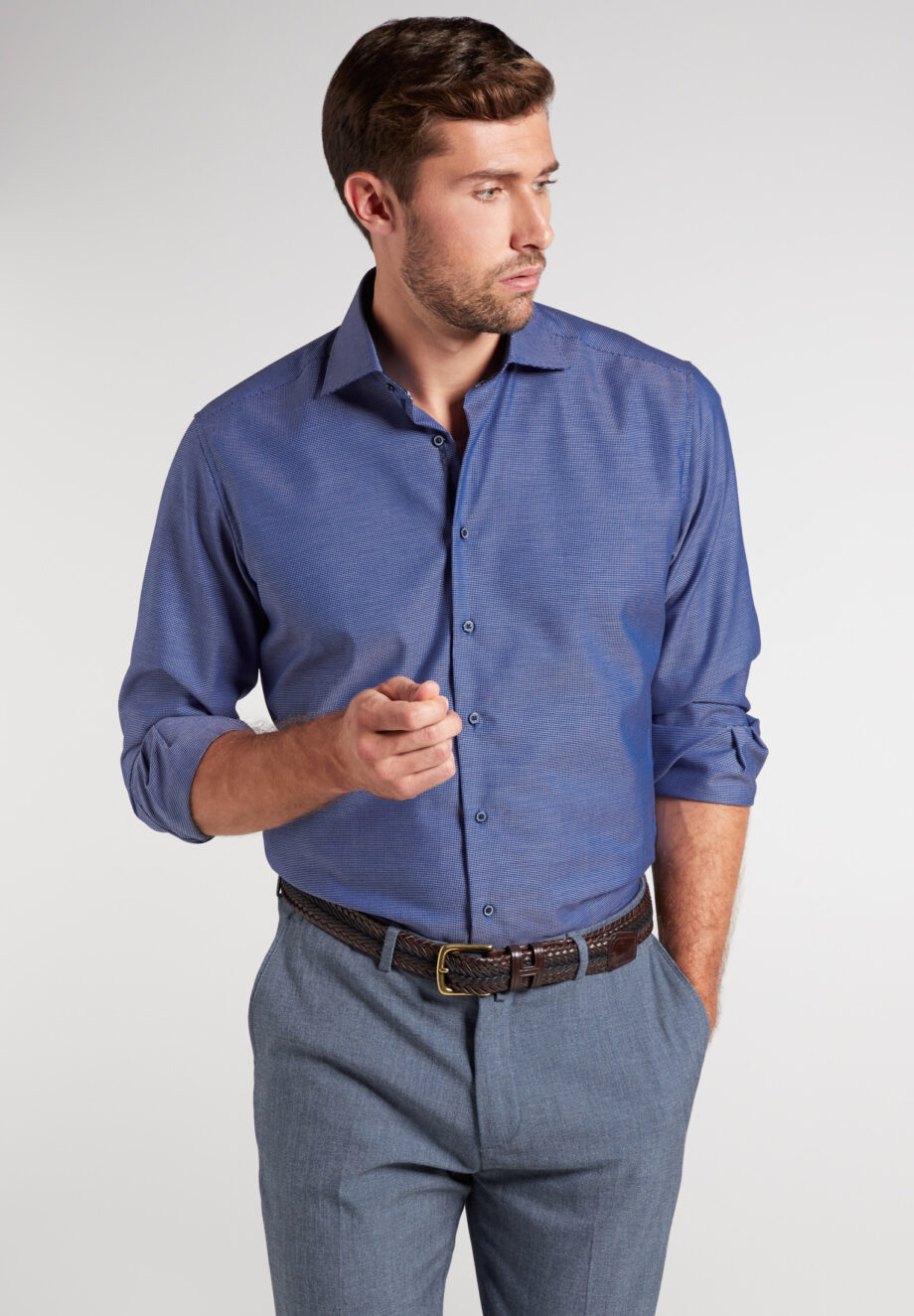 ETERNA - LANGARM HEMD MODERN FIT NATTÉ