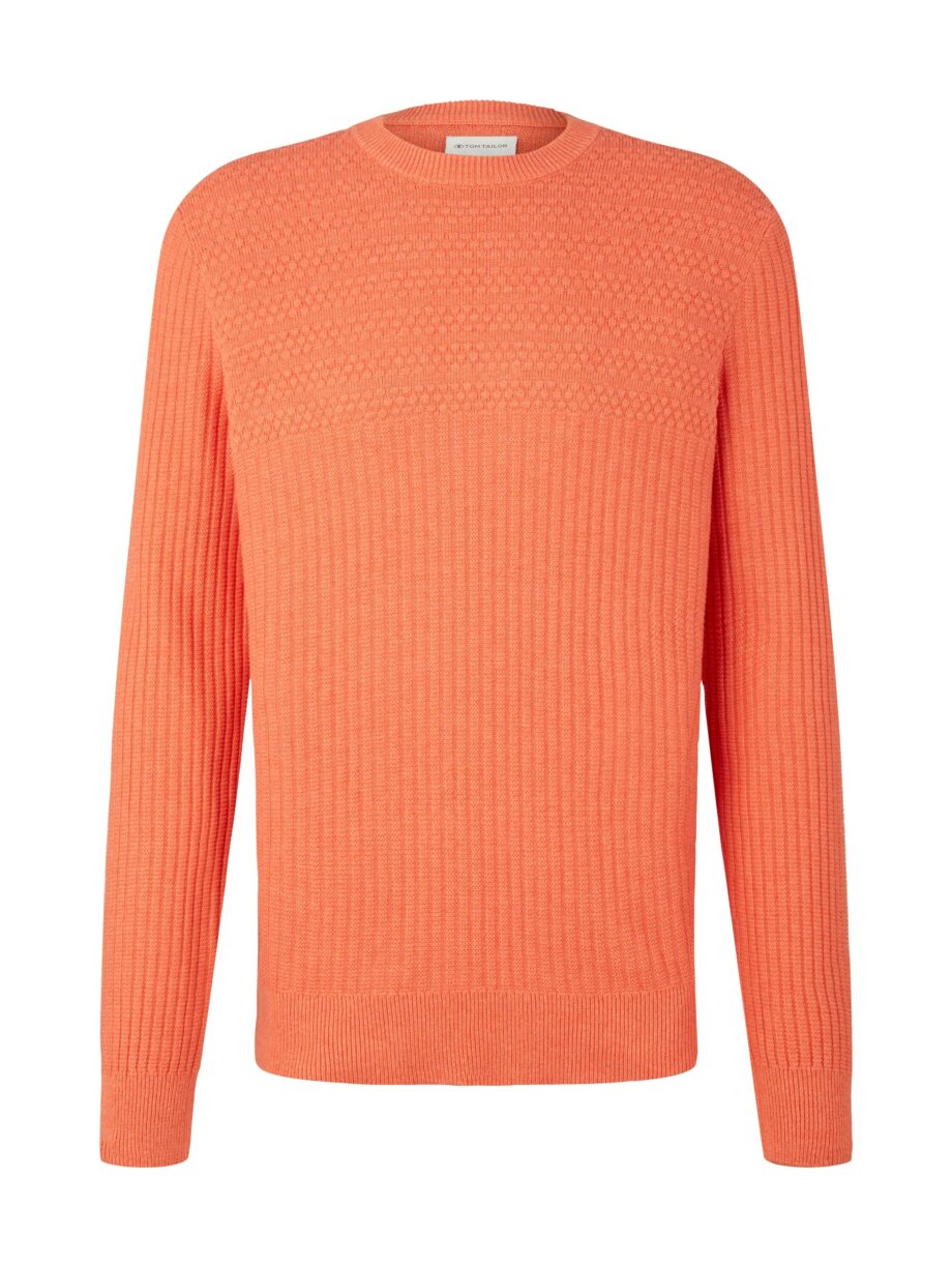 Tom Tailor - structured crewneck knitter