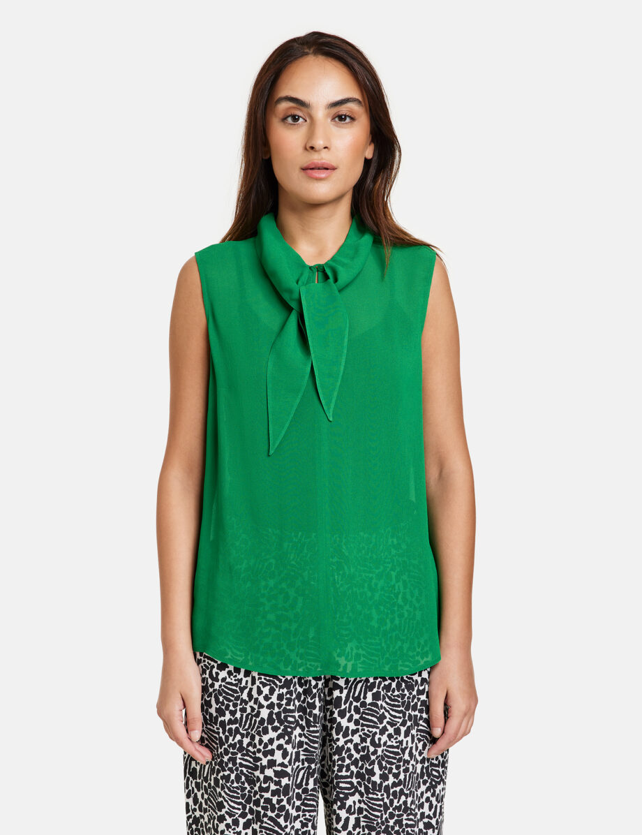 Taifun - Ärmellose Bluse mit Schluppe