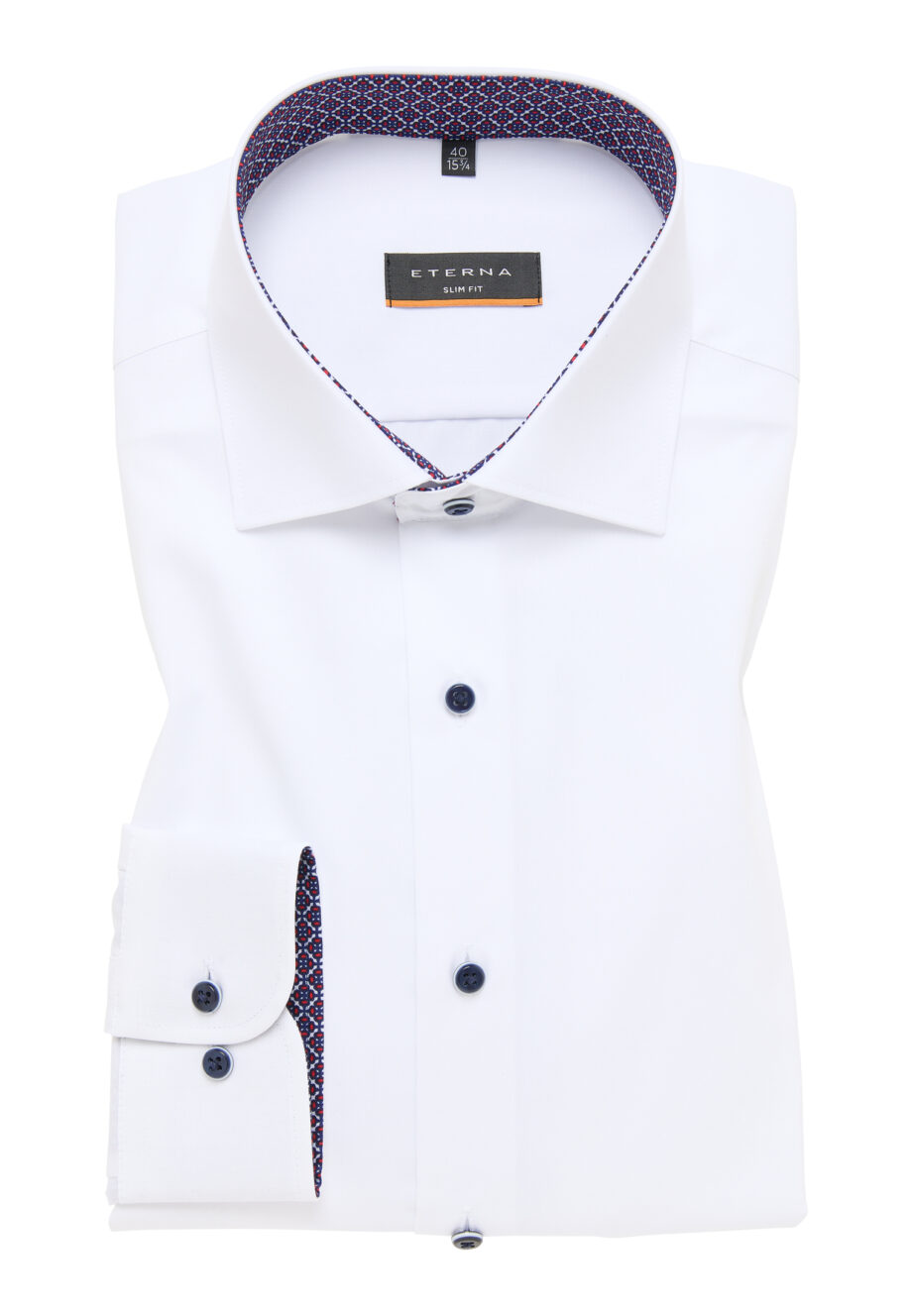 ETERNA - unifarbenes Popeline-Hemd SLIM FIT