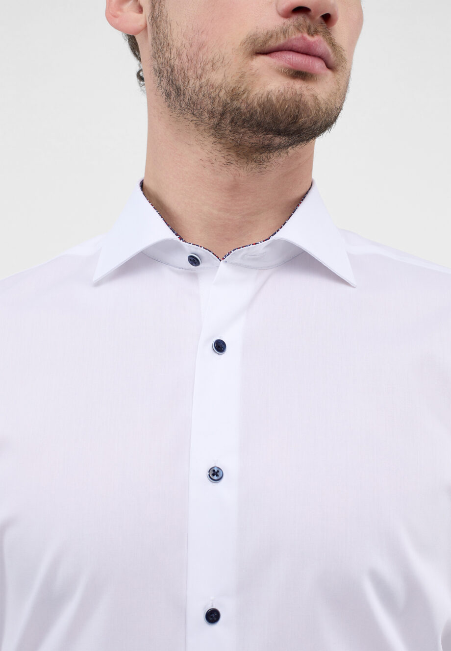 ETERNA - unifarbenes Popeline-Hemd SLIM FIT