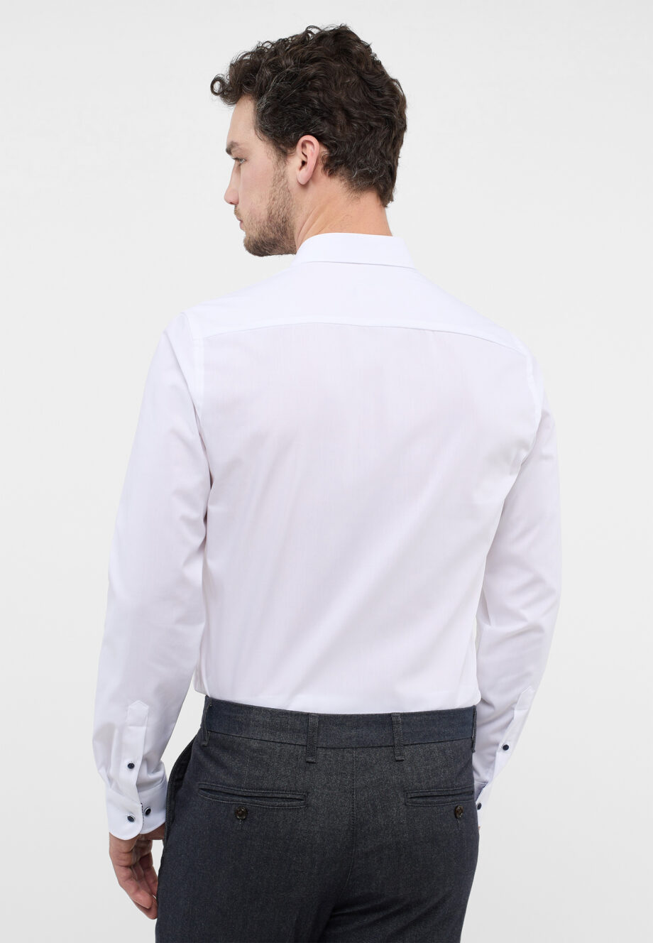 ETERNA - unifarbenes Popeline-Hemd SLIM FIT