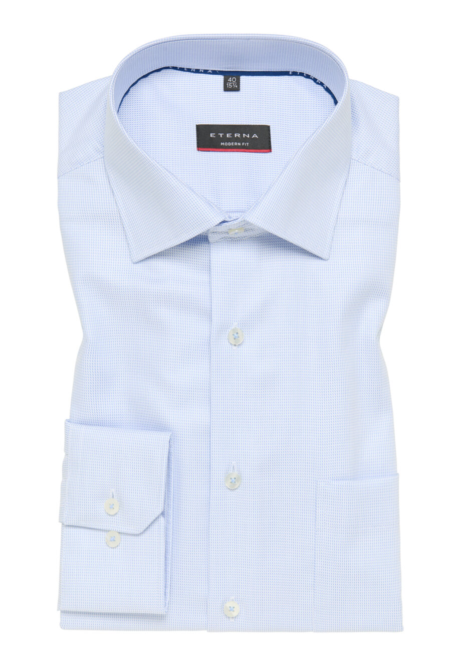 ETERNA - strukturiertes Twill-Hemd MODERN FIT