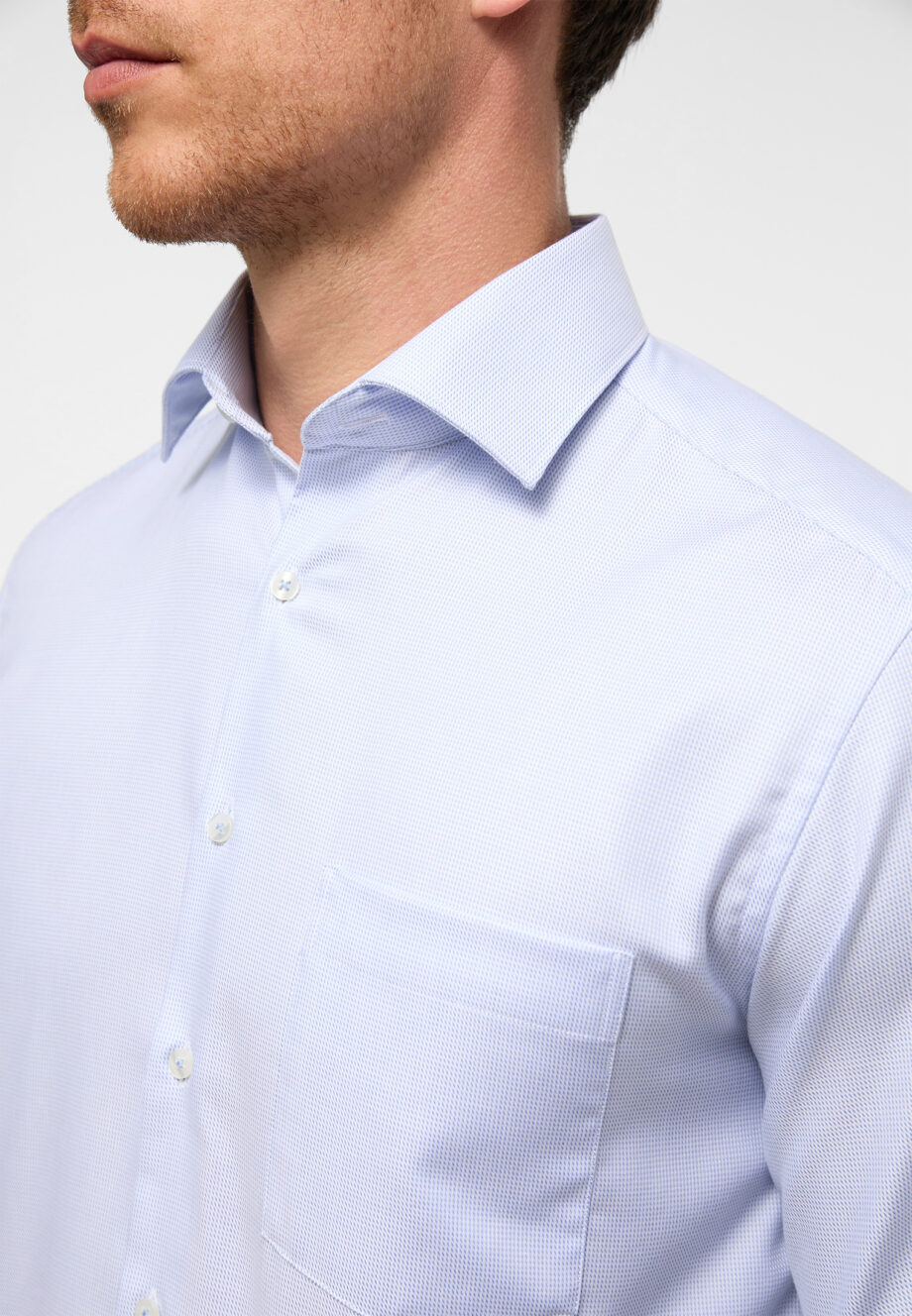 ETERNA - strukturiertes Twill-Hemd MODERN FIT