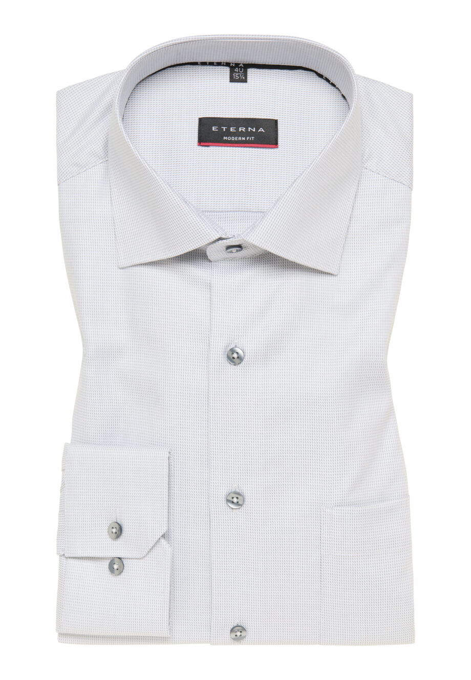 ETERNA - strukturiertes Twill-Hemd MODERN FIT