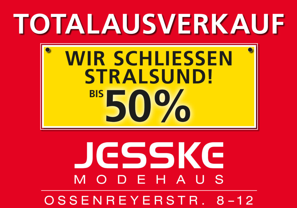 Wir schließen die Stralsunder Filiale