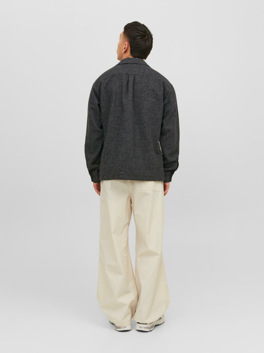 Jack & Jones - JCOGRID EDDIE WOOL BLEND OVERSHIRT LS