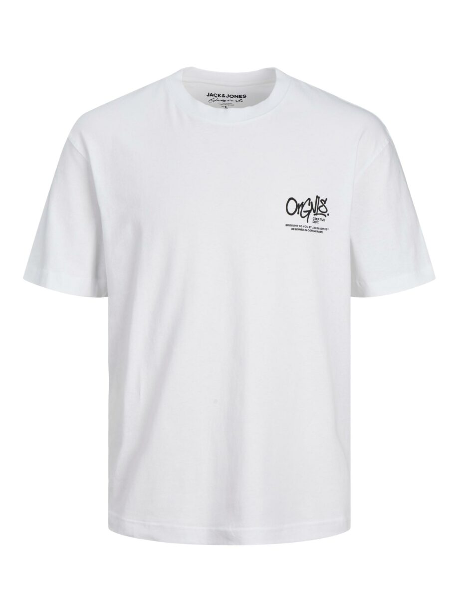 JACK&JONES JUNIOR  - JORSILVERLAKE BACK TEE SS CREW NECK JNR