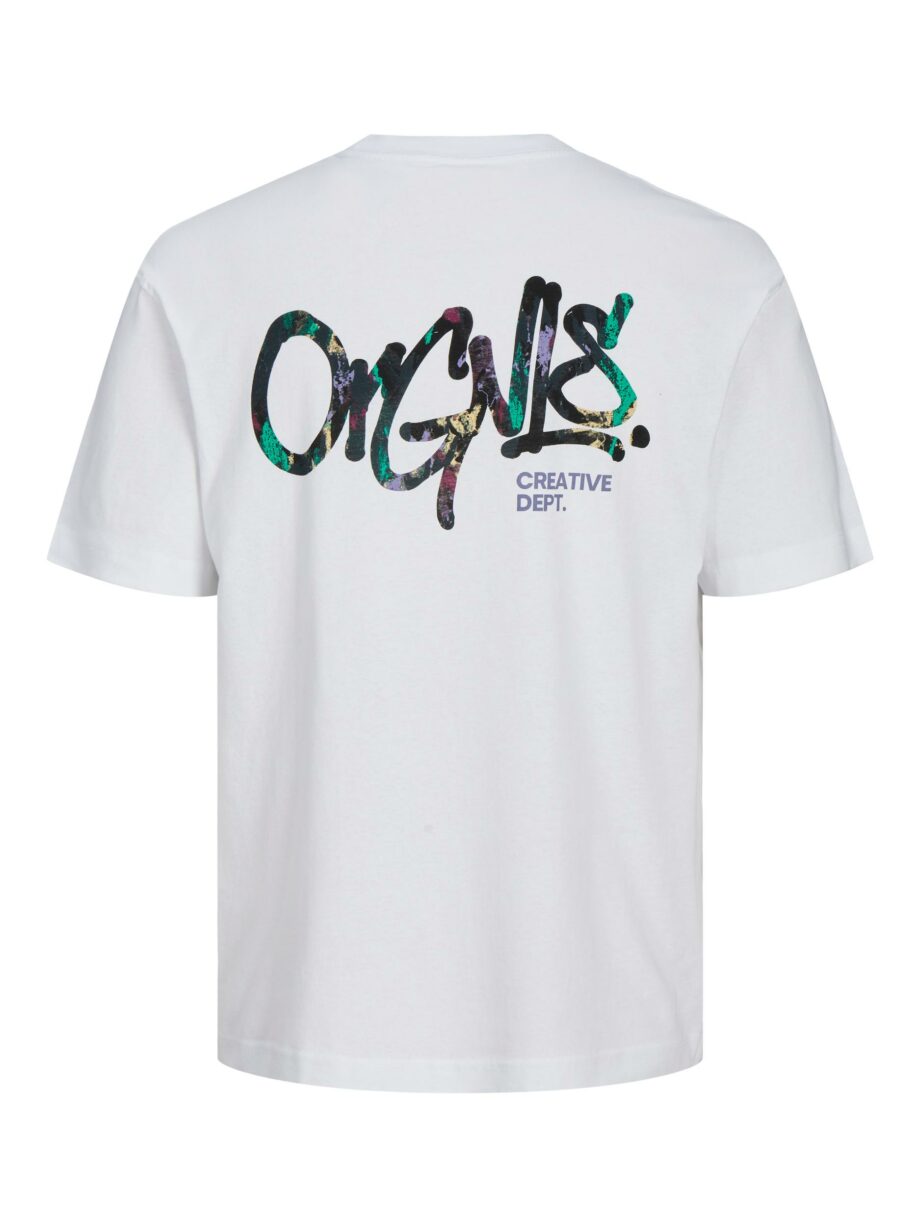 JACK&JONES JUNIOR  - JORSILVERLAKE BACK TEE SS CREW NECK JNR