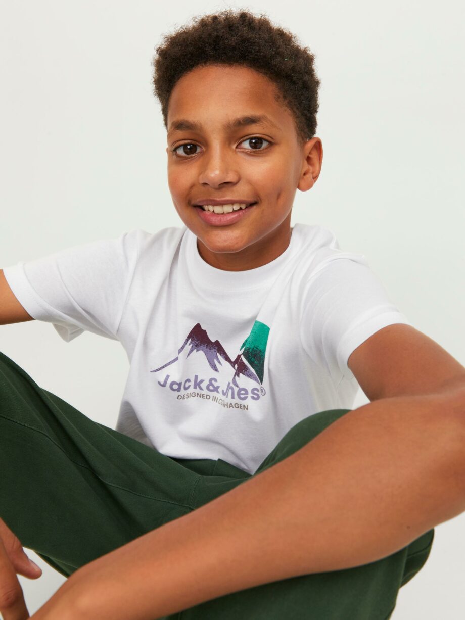 Jack & Jones - JORSILVERLAKE GRAPHIC TEE SS CREW  JNR