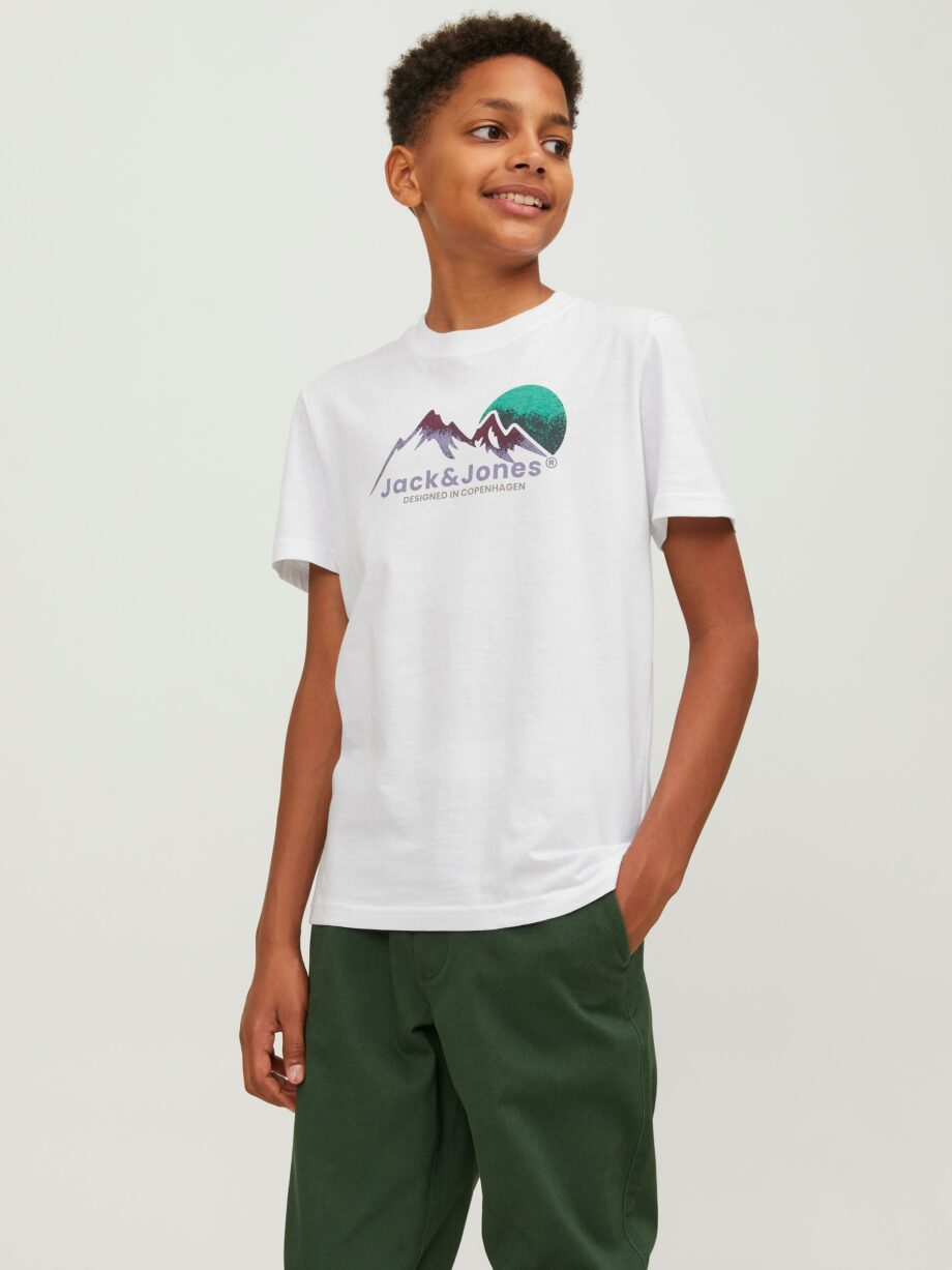 Jack & Jones - JORSILVERLAKE GRAPHIC TEE SS CREW  JNR