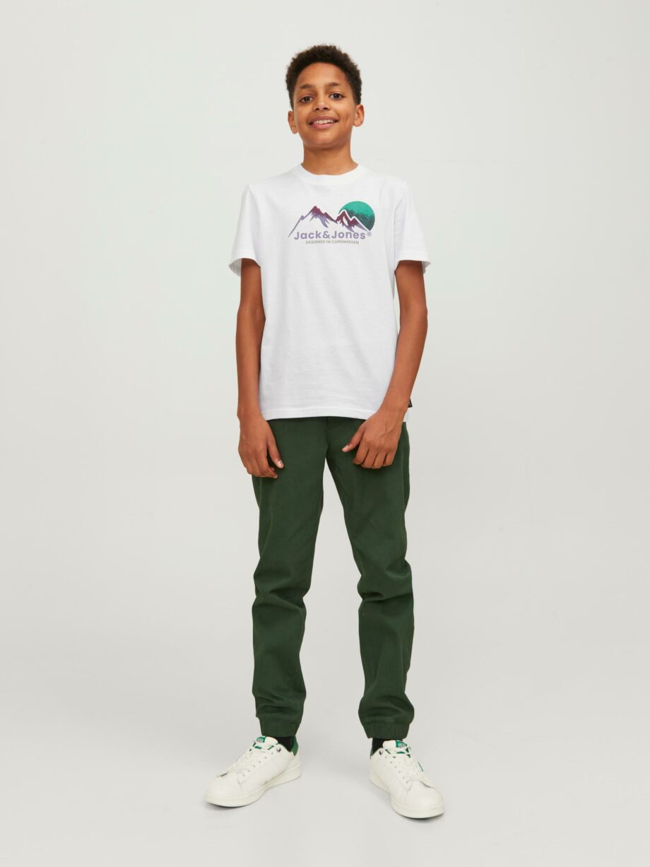 Jack & Jones - JORSILVERLAKE GRAPHIC TEE SS CREW  JNR