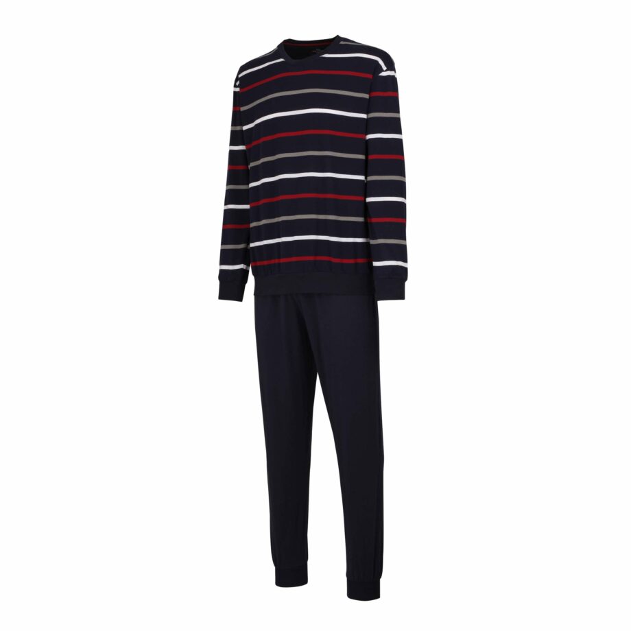 Pyjama, Rundhals, Bündchen