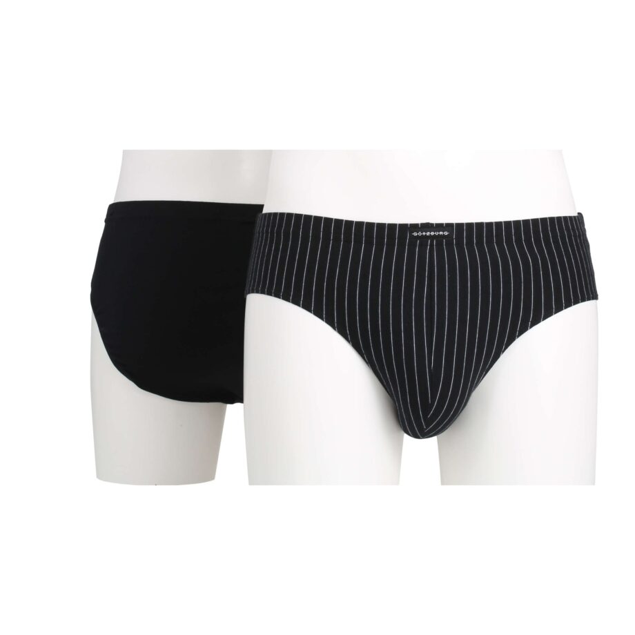 GÖTZBURG  - Herren Sport-Slip längsgestreift 2er Pack