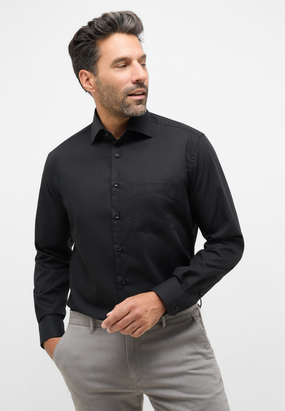 Eterna -Original Shirt Popeline Langarm