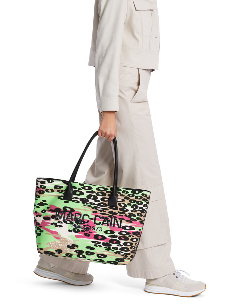 Marc Cain - Shopper Bag im farbigen Leo-Print