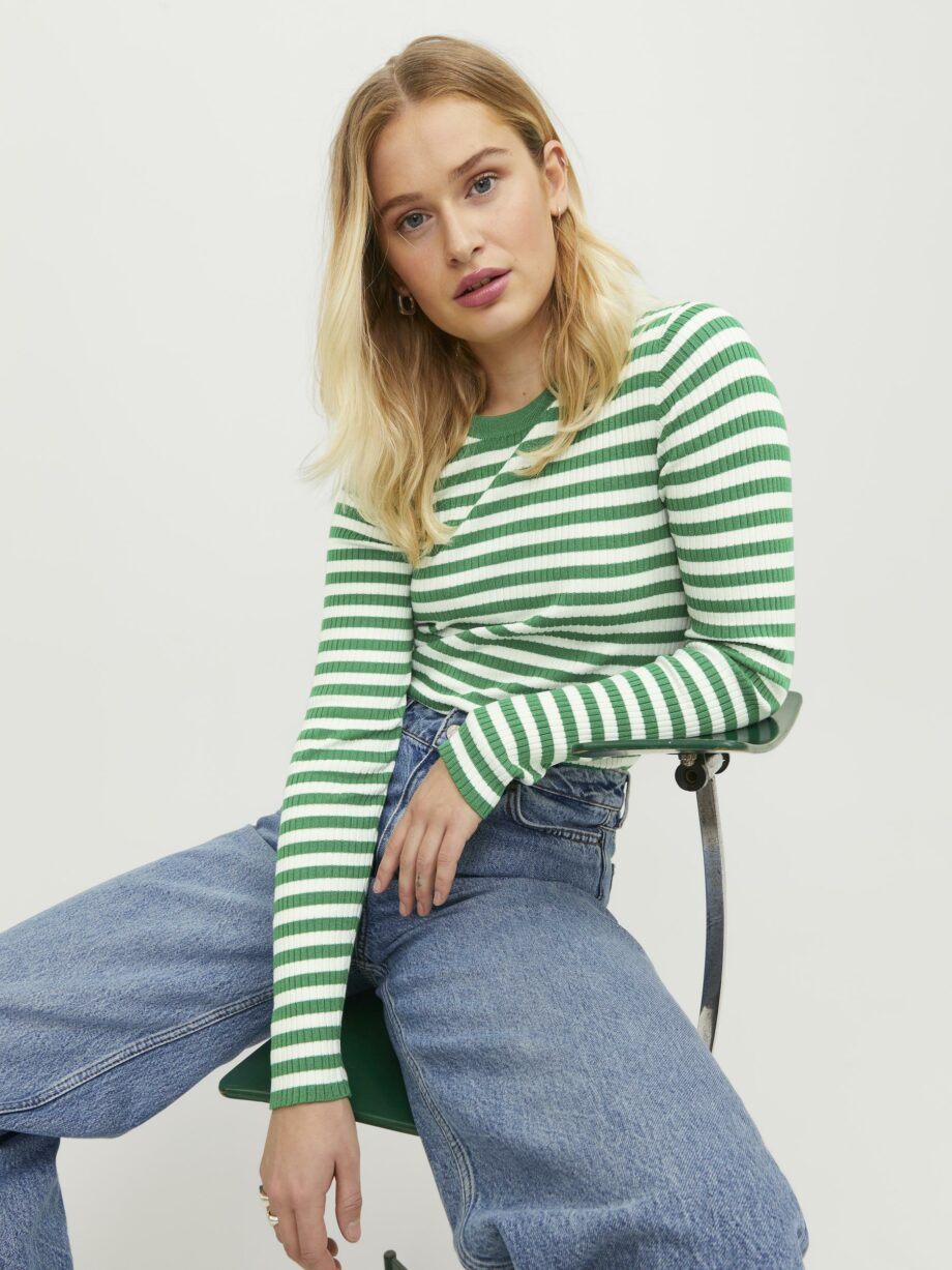 JJXX - JXJODI TIGHT STRIPE CREW NECK KNIT
