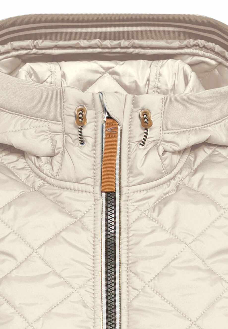 Camel - Lange Steppweste aus recyceltem Polyester