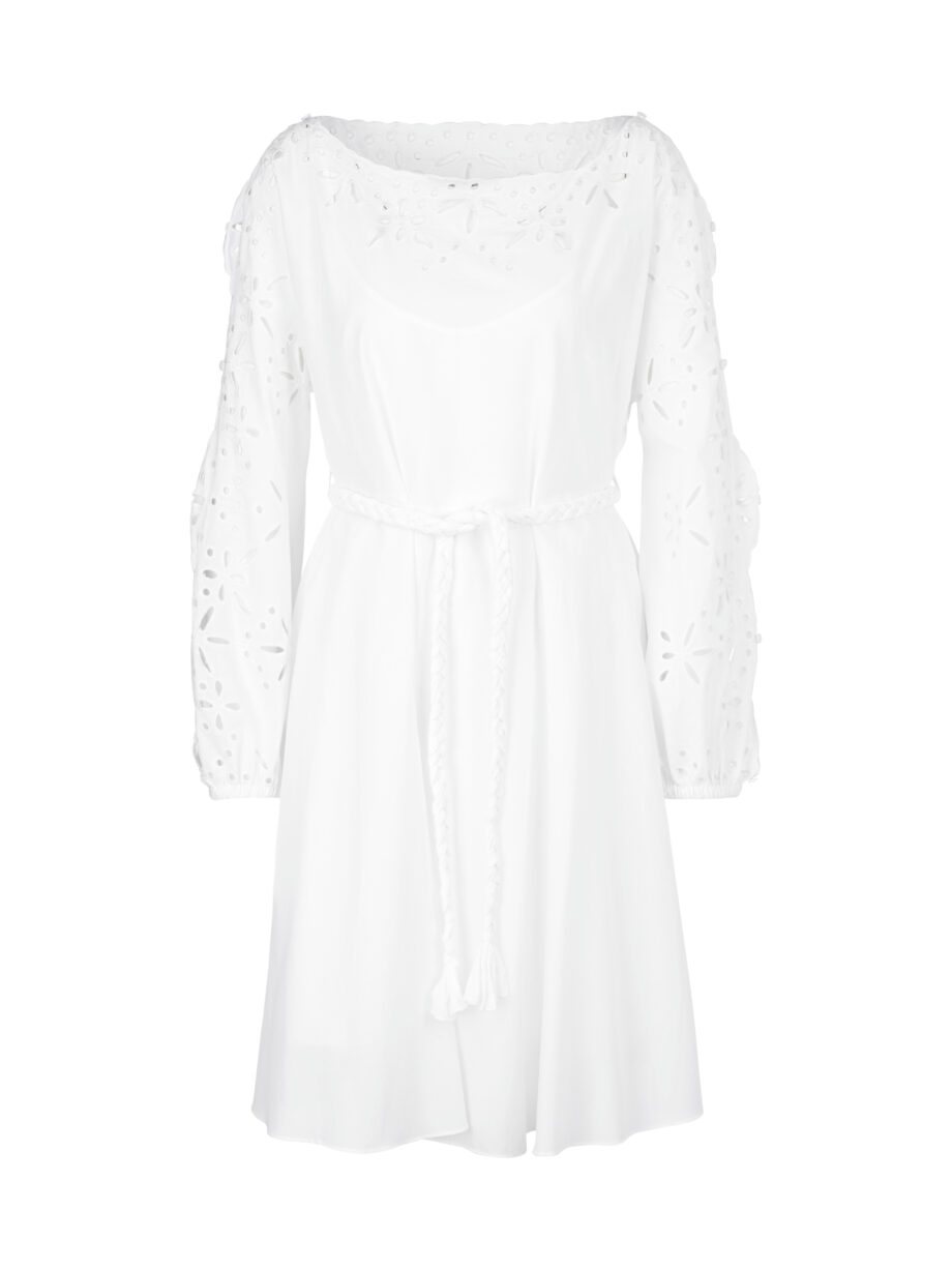 Marc Cain - Feminines Baumwollkleid mit Spitze