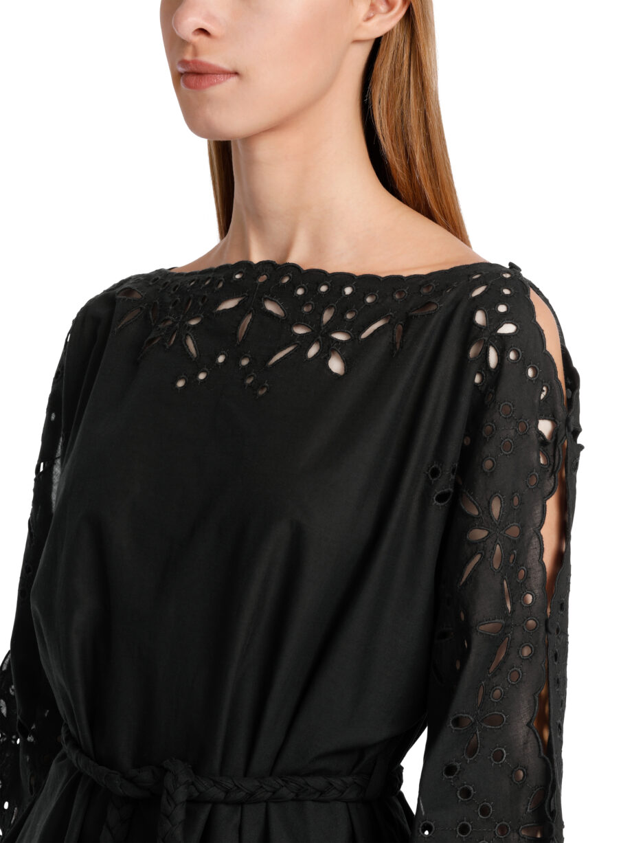 Marc Cain - Feminines Baumwollkleid mit Spitze