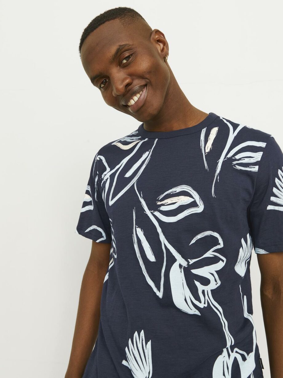 JPRBLAPALMA AOP SS TEE CREW NECK SN