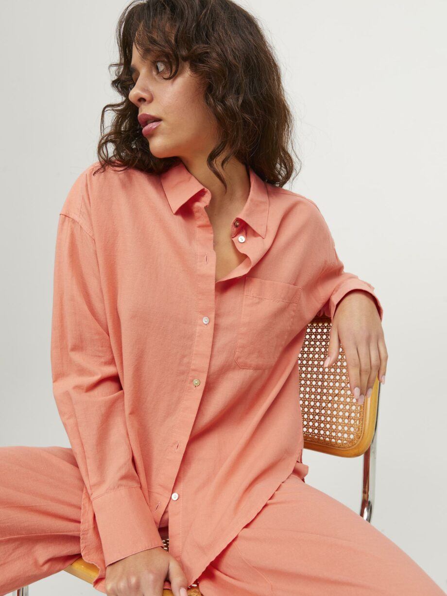 JJXX - JXJAMIE LS RLX LINEN BLEND SHIRT WVN SNJXJAMIE LS RLX LINEN BLEND SHIRT WVN SN