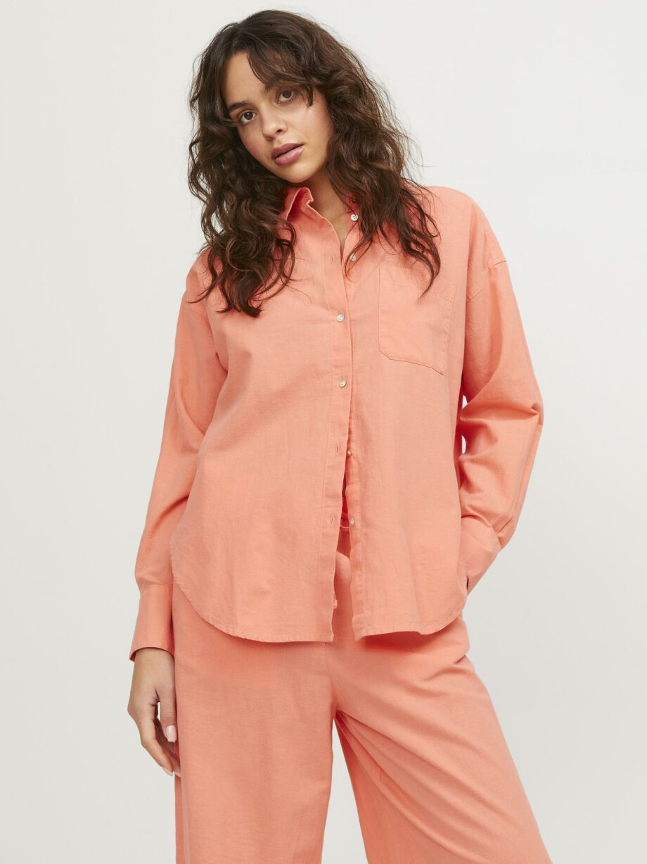 JJXX - JXJAMIE LS RLX LINEN BLEND SHIRT WVN SNJXJAMIE LS RLX LINEN BLEND SHIRT WVN SN