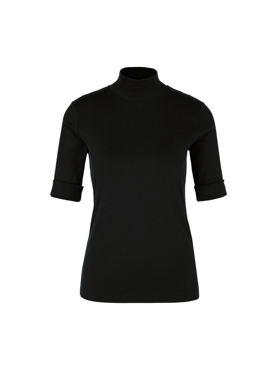 Marc Cain - Kurzes T-Shirt mit Turtle-Neck