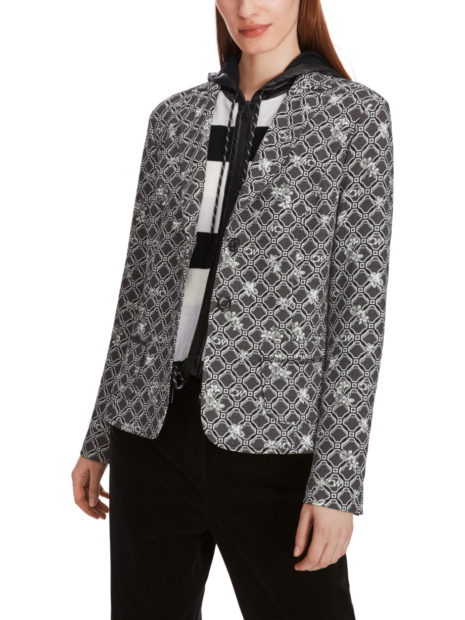 Marc Cain - Bedruckter  Blazer in Scuba-Jersey