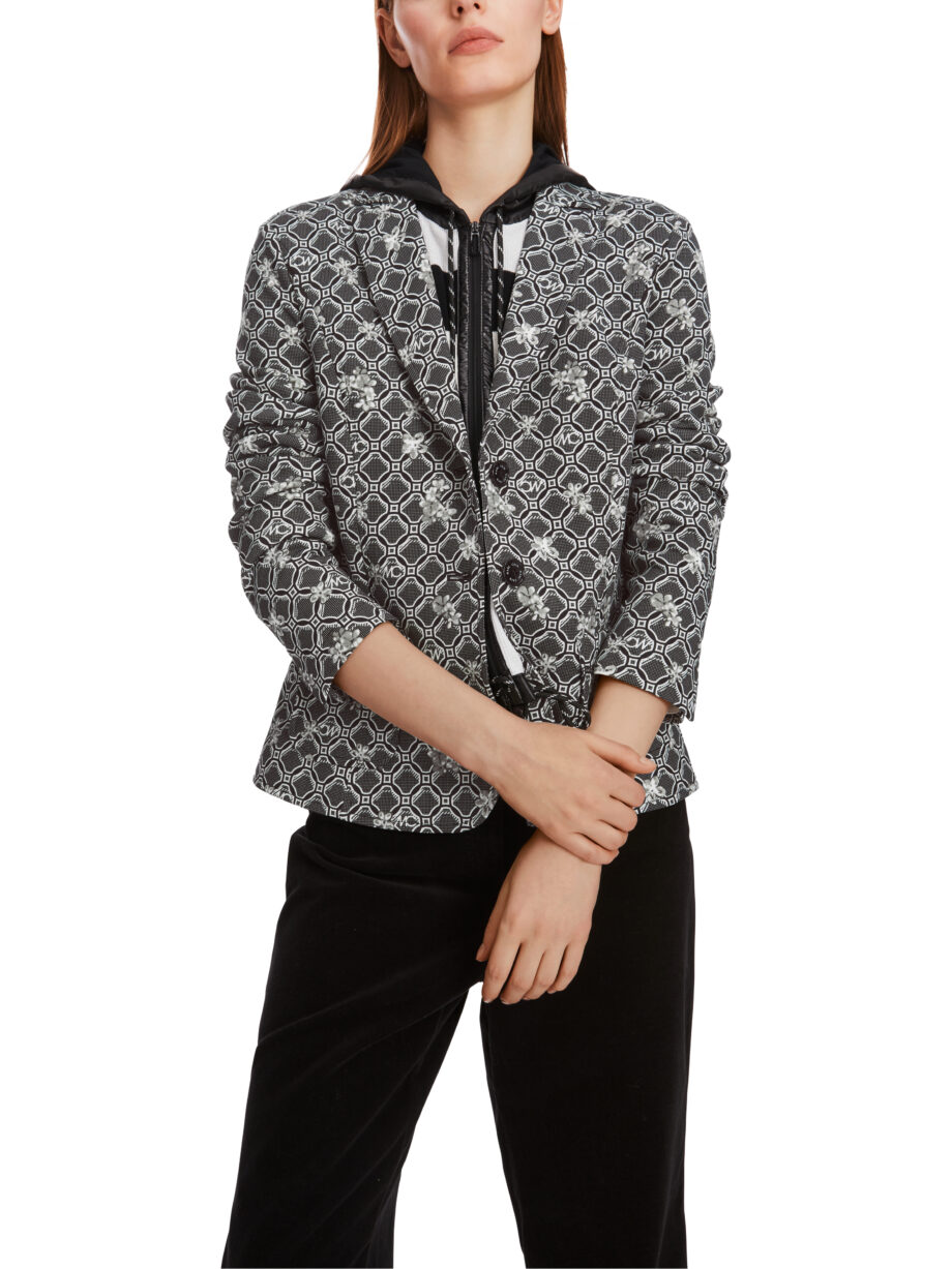 Marc Cain - Bedruckter  Blazer in Scuba-Jersey