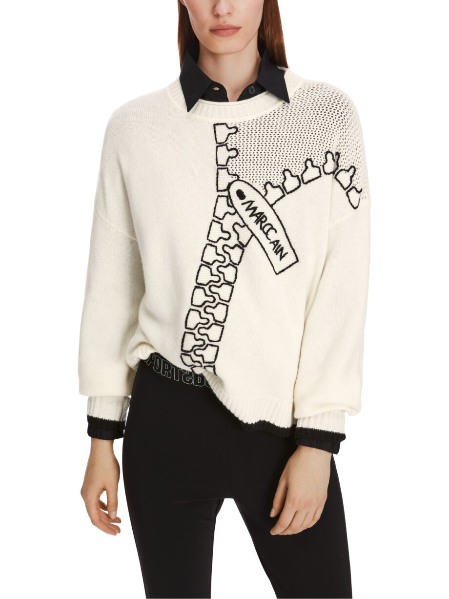 Marc Cain - Sweater aus Wolle-/Kaschmir-Mix