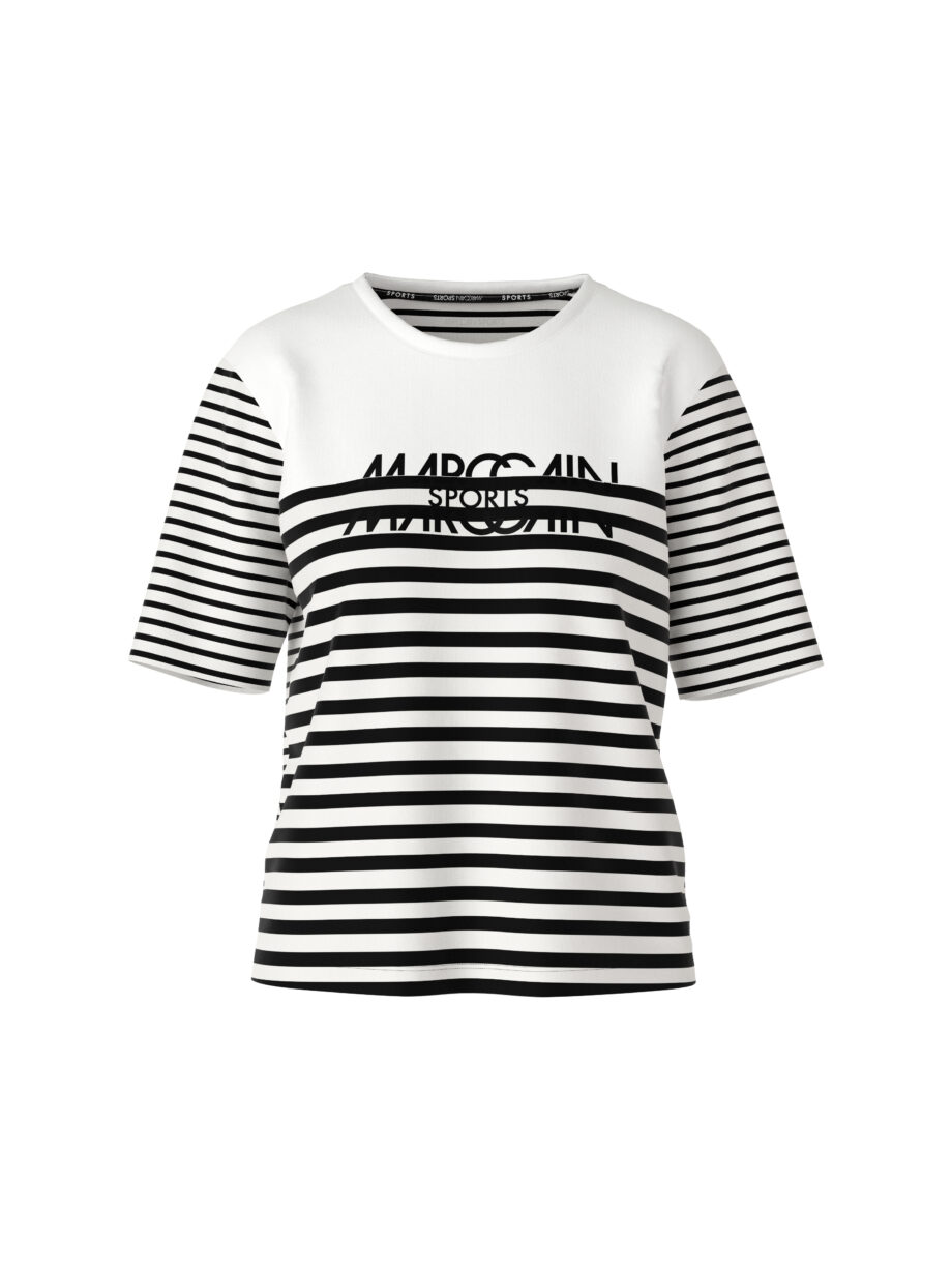 Marc Cain - Weites T-Shirt mit Streifen