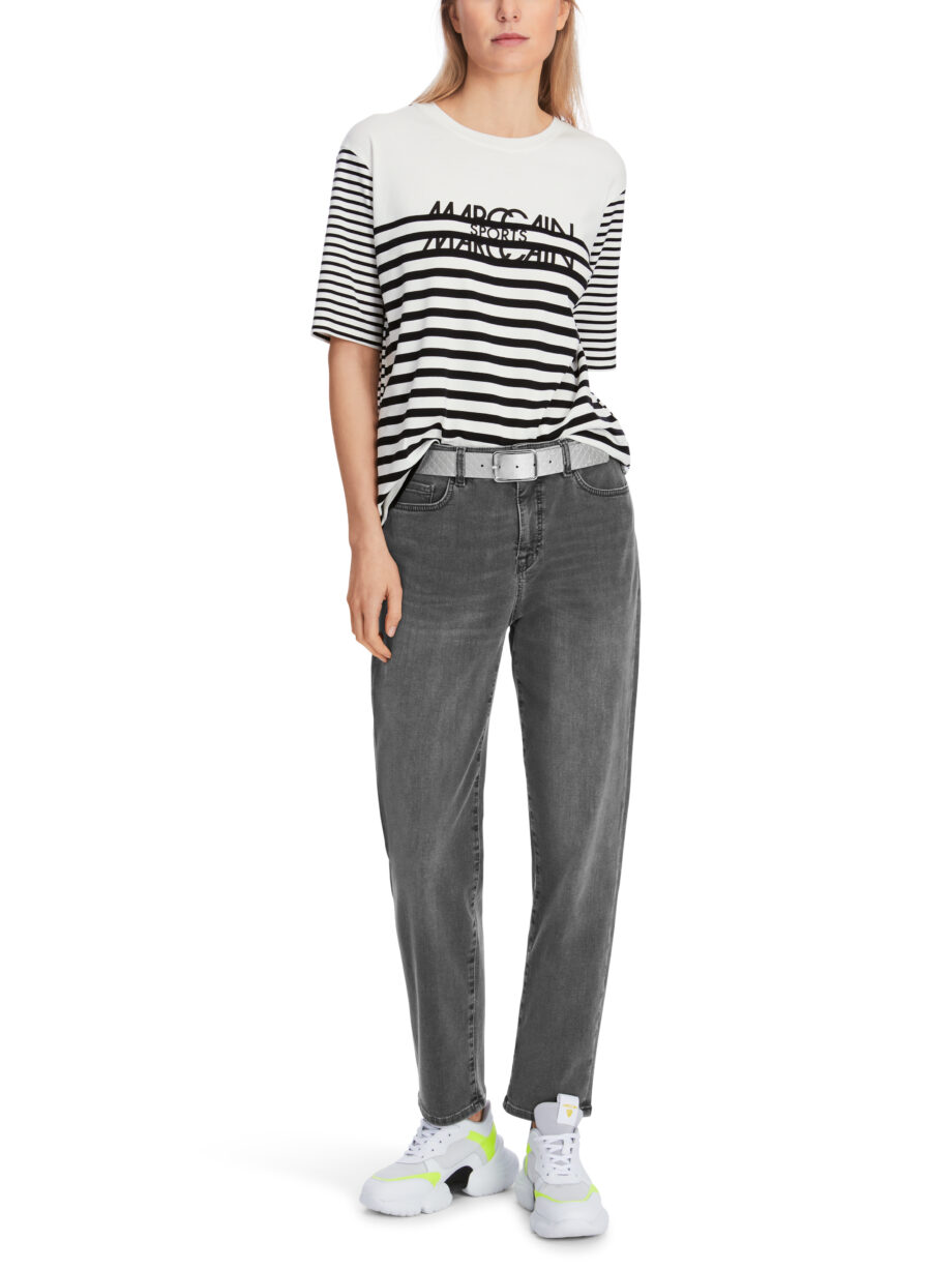Marc Cain - Weites T-Shirt mit Streifen