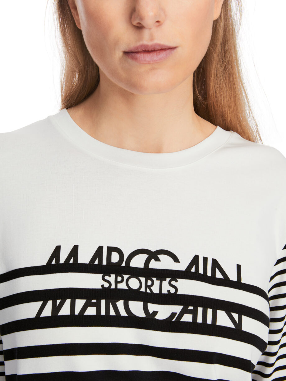 Marc Cain - Weites T-Shirt mit Streifen