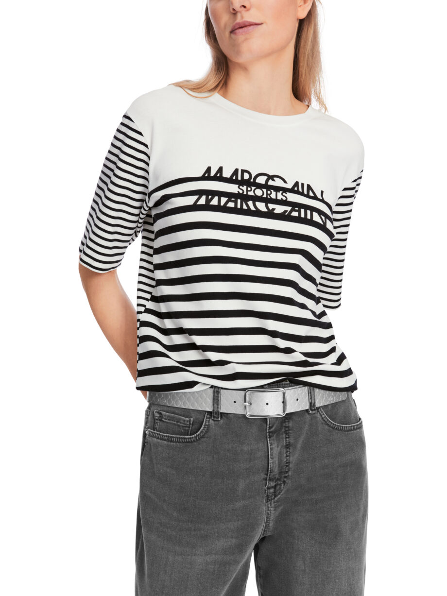 Marc Cain - Weites T-Shirt mit Streifen