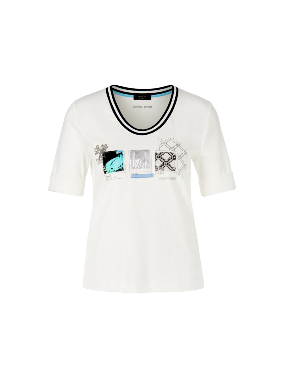 Marc Cain - T-Shirt in Baumwoll-Ripp