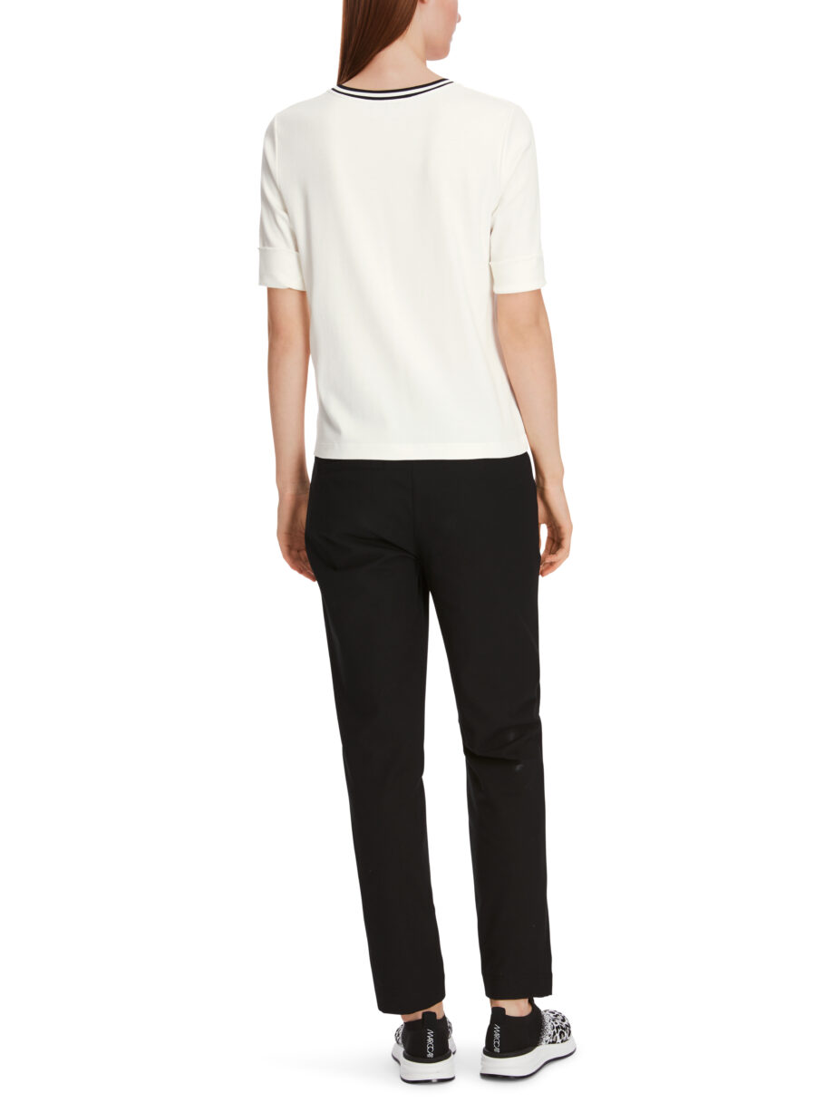 Marc Cain - T-Shirt in Baumwoll-Ripp