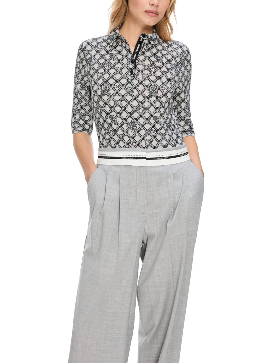 Marc Cain - Poloshirt mit Marc Cain Logo-Kettenprint