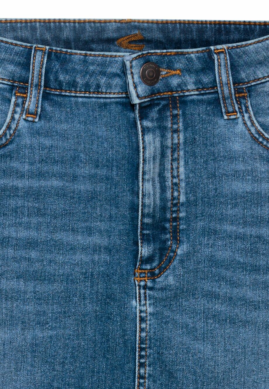 Camel - Jeansrock im Used-Look