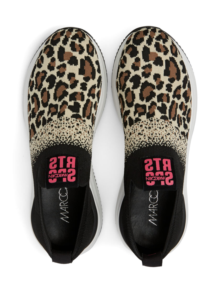 Marc Cain - Strick-Sneaker mit Leo-Print