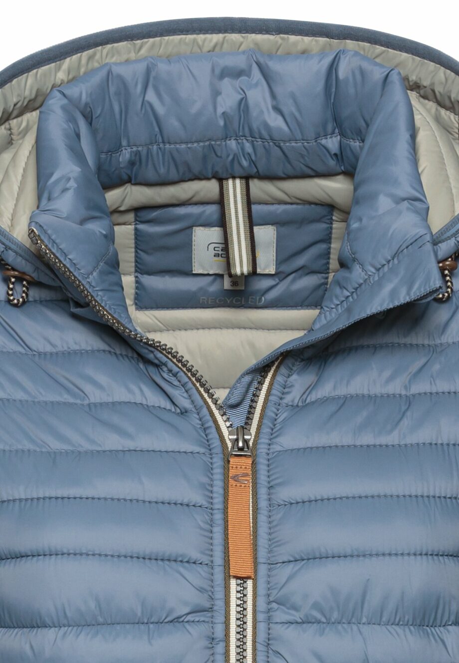 Camel - Steppjacke mit abnehmbarer Kapuze
