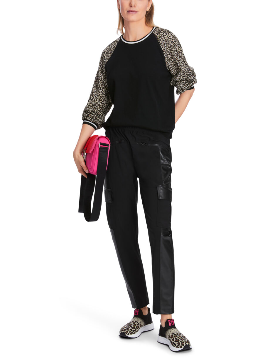Marc Cain - Raglan-Shirt in Materialmix
