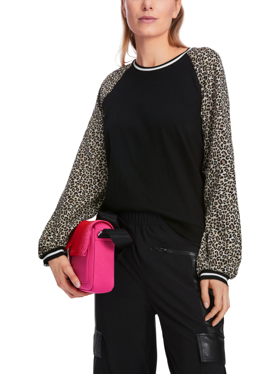 Marc Cain - Raglan-Shirt in Materialmix