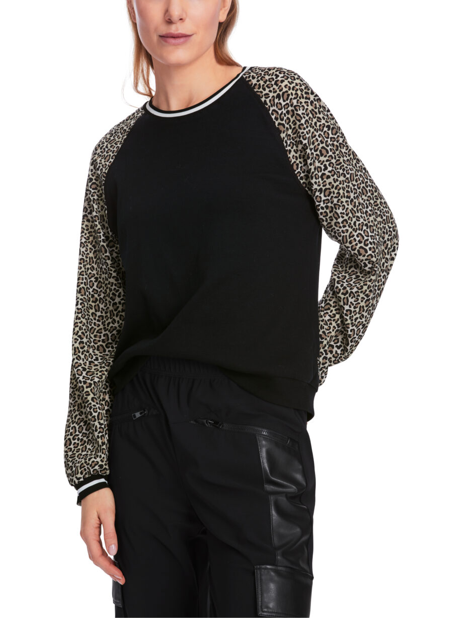 Marc Cain - Raglan-Shirt in Materialmix