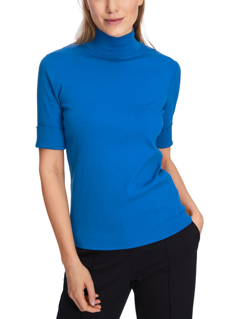 Marc Cain - Kurzes T-Shirt mit Turtle-Neck