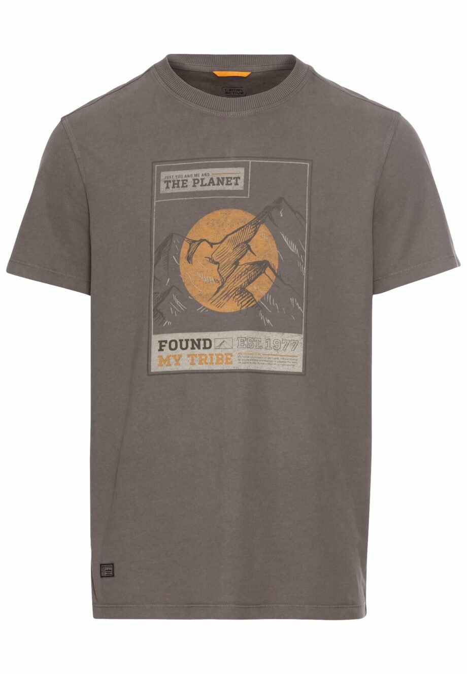 Camel - T-Shirt mit Print aus nachhaltigem Organic Cotton
