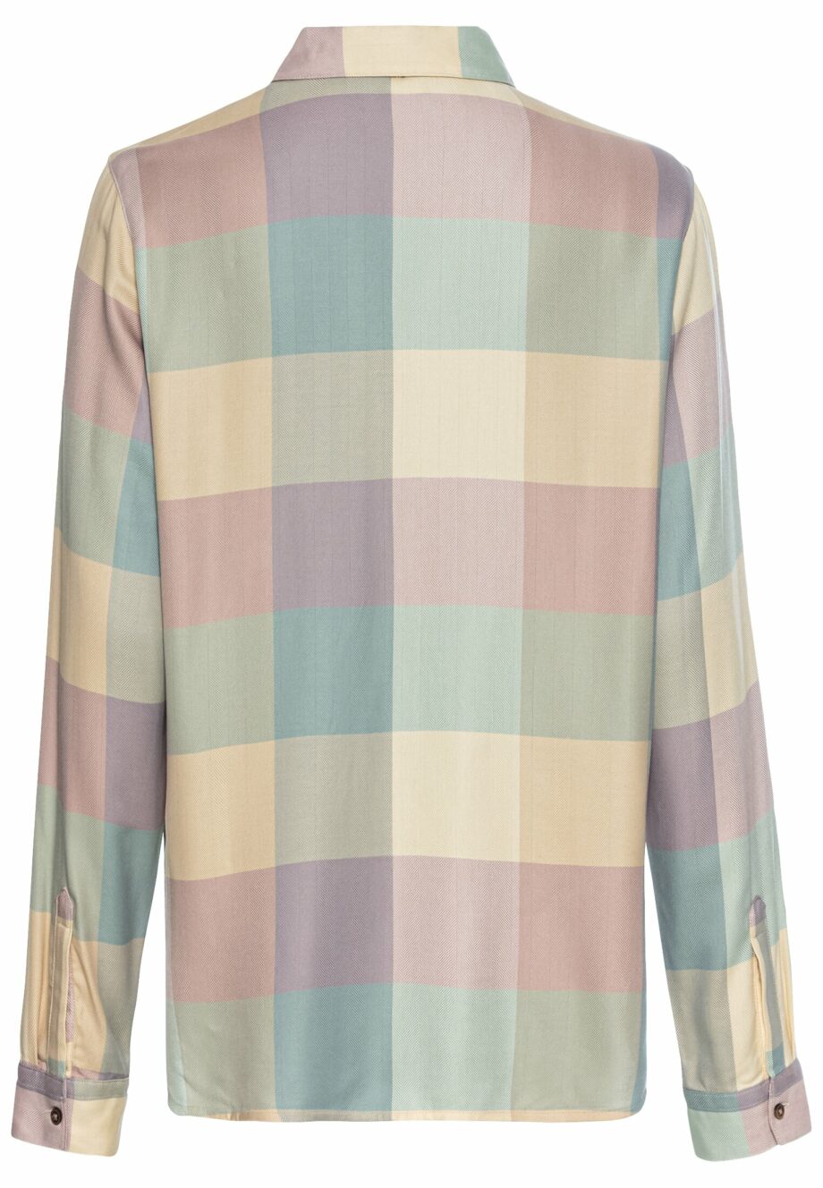 Camel - Karierte Bluse aus Viskose