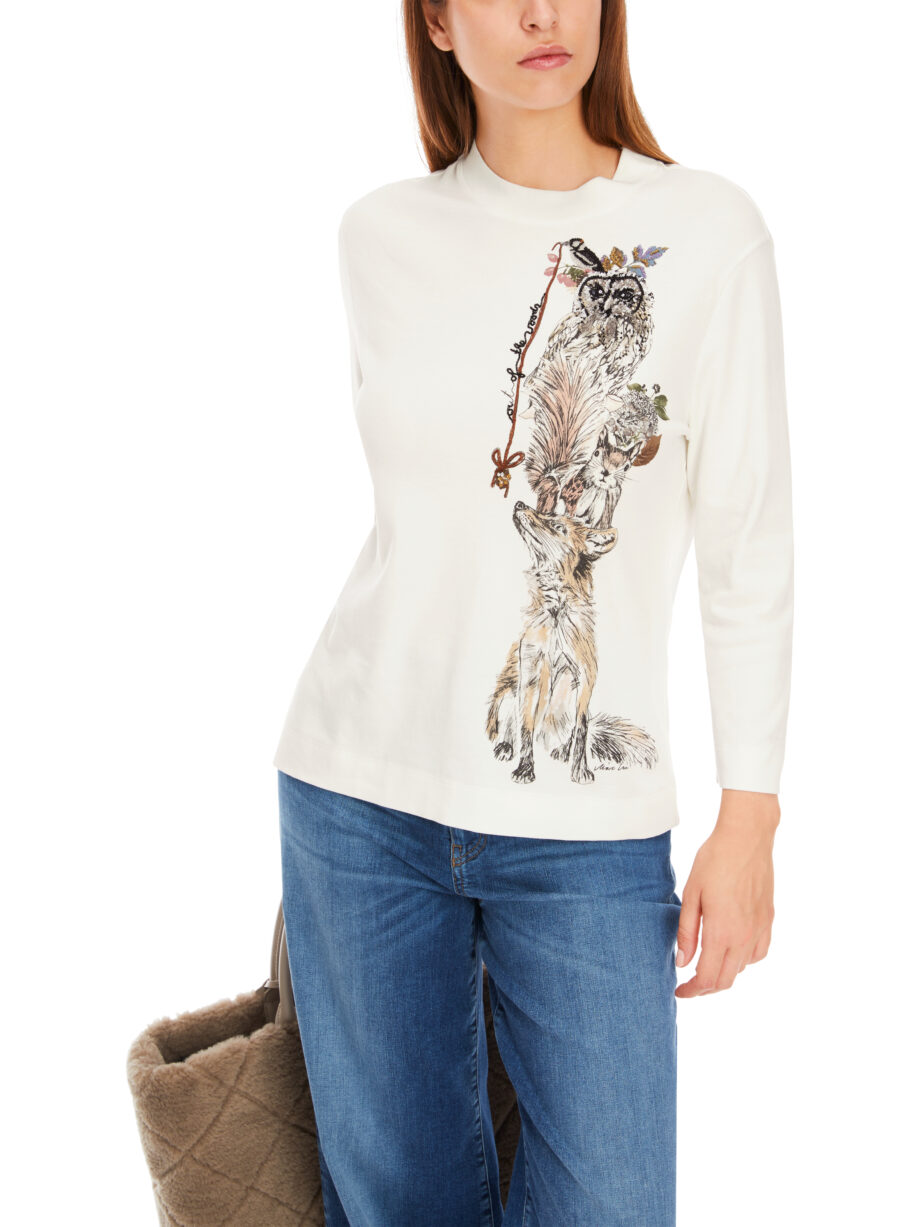 Marc Cain - T-Shirt aus reiner Baumwolle
