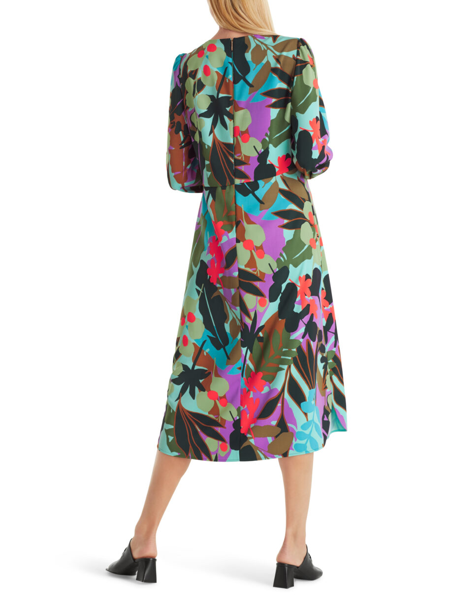 Marc Cain - Kleid im bunten Blatt-Dessin