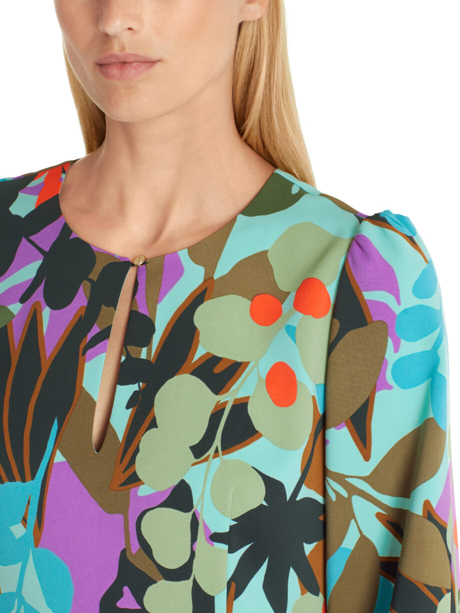 Marc Cain - Kleid im bunten Blatt-Dessin